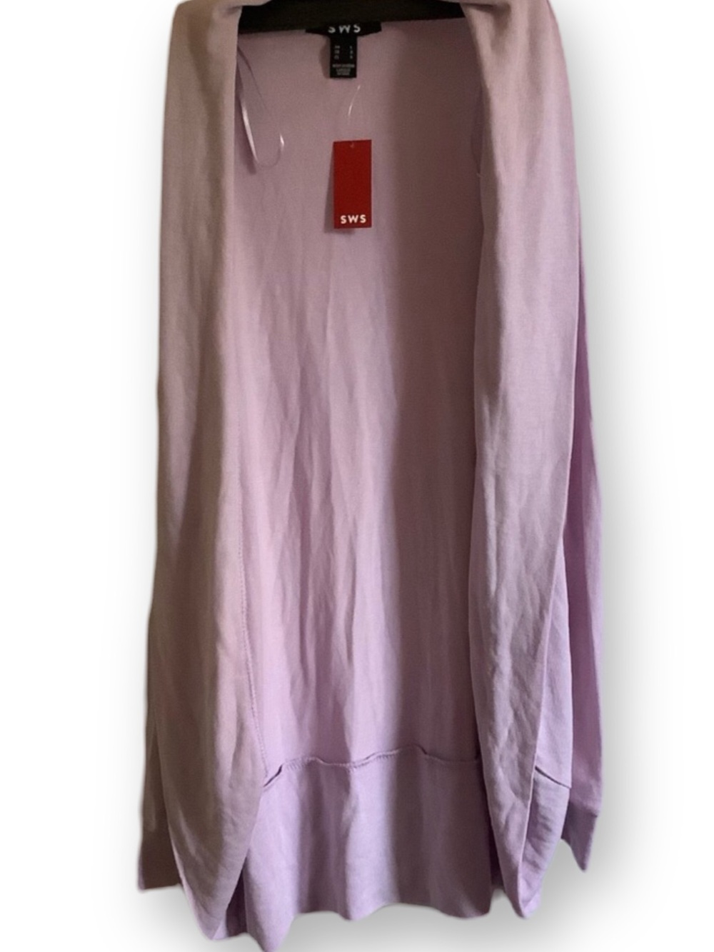 SWS Light Purple Open Front Cardigan Large LG New With Tags